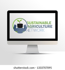 Flat Logo Minimalist, Agriculture Network