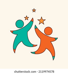 Flat Logo Template For Children