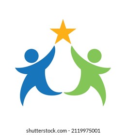 Plantilla de logotipo plano para niños