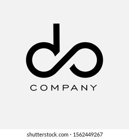 Flat Logotype simple minimalist infinity style