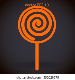 Flat lollypop icon