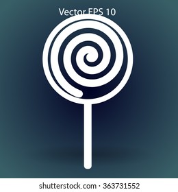 Flat lollypop icon