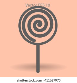 Flat lollypop icon