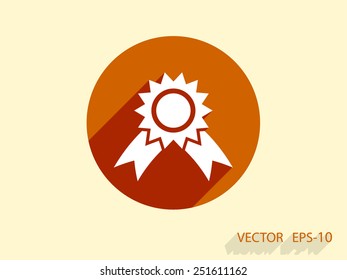 Flaches, langes Schattensymbol, Vektorgrafik