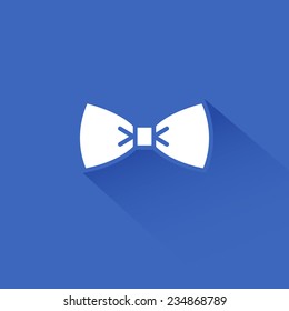 Flat long shadow bow tie icon design abstract