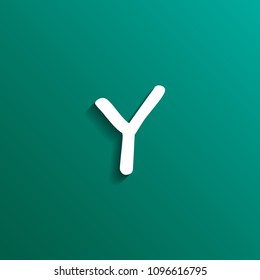 flat long shadow font on color background.