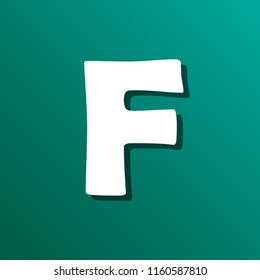 flat long shadow font on color background.
