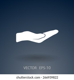 Flaches, langes Schattensymbol, Vektorgrafik