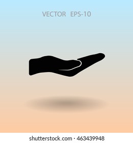 Flaches, langes Schattensymbol, Vektorgrafik