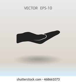 Flaches, langes Schattensymbol, Vektorgrafik