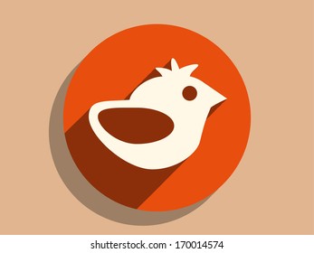 Flaches, langes Schattensymbol von