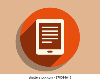 Flat long shadow icon of