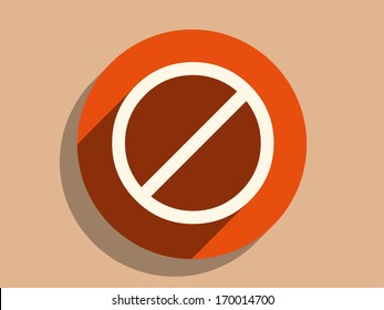 Flat long shadow icon of
