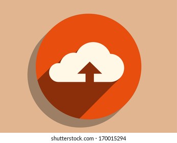 Flat long shadow icon of