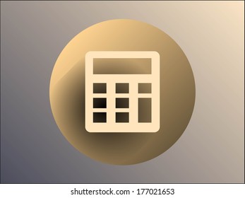 Icono de sombra plana larga de la calculadora