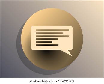 Icono de sombra larga plana de una comunicación