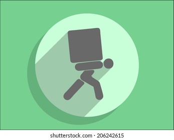 Icono de sombra plana larga de la dilitación