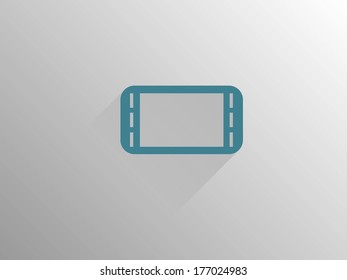 Icono de sombra plana larga de gamepad