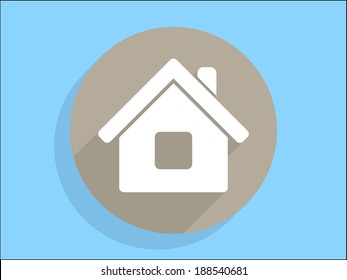 Flaches Schattensymbol von zu Hause