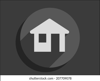Flaches Schattensymbol von zu Hause