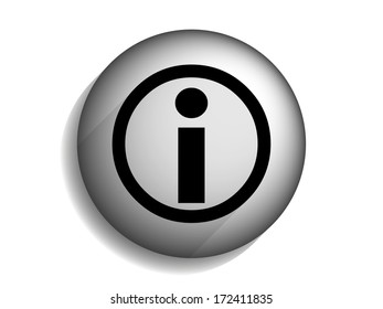 Icono de sombra plana larga de la información