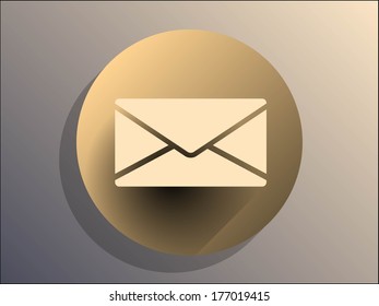 Icono de la sombra larga plana