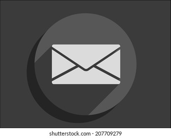 Icono de la sombra larga plana