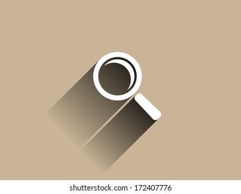 Flaches, langes Schattensymbol der Schleife