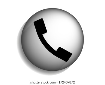 Flat long shadow icon of a phone 