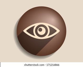 Icono de sombra plana y larga de la supervisión