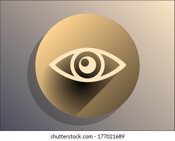 Icono de sombra plana y larga de la supervisión