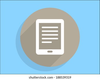 Flat long shadow icon of touchpad
