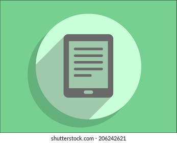 Flat long shadow icon of touchpad