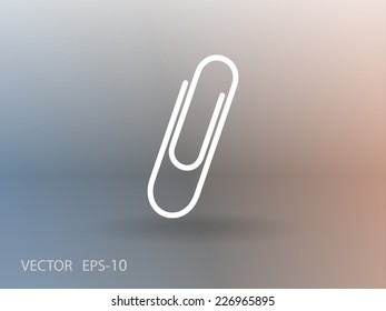 Icono de Paperclip largo plano, ilustración vectorial