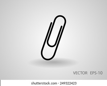 Icono de Paperclip largo plano, ilustración vectorial