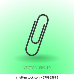 Icono de Paperclip largo plano, ilustración vectorial