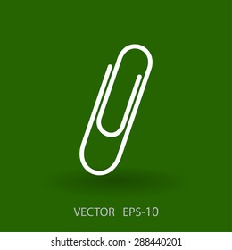 Icono de Paperclip largo plano, ilustración vectorial