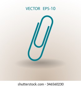 Icono de Paperclip largo plano, ilustración vectorial