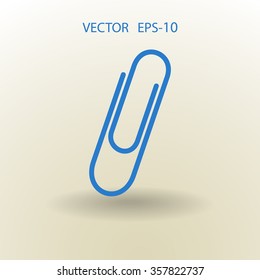 Icono de Paperclip largo plano, ilustración vectorial