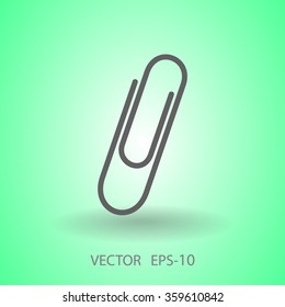 Icono de Paperclip largo plano, ilustración vectorial