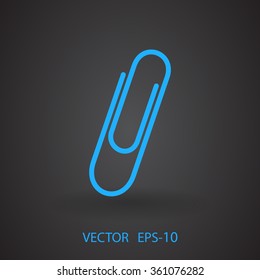 Icono de Paperclip largo plano, ilustración vectorial