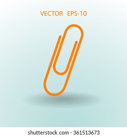 Icono de Paperclip largo plano, ilustración vectorial