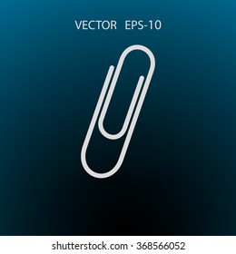 Icono de Paperclip largo plano, ilustración vectorial
