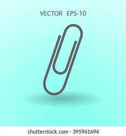 Icono de Paperclip largo plano, ilustración vectorial