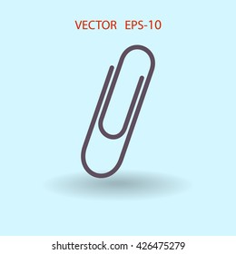 Icono de Paperclip largo plano, ilustración vectorial