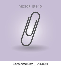 Icono de Paperclip largo plano, ilustración vectorial