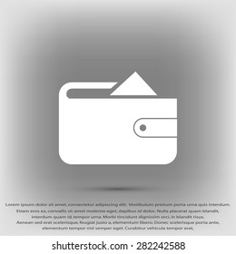 Flat long shadow Wallet icon
