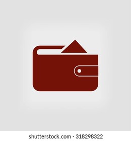 Flat long shadow Wallet icon
