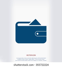 Flat long shadow Wallet icon