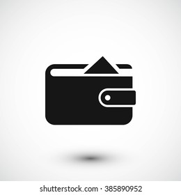 Flat long shadow Wallet icon